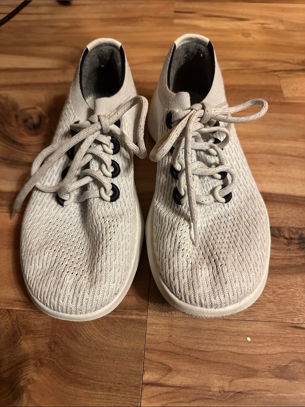 Allbirds Off-White Knit Lace-Up Sneakers